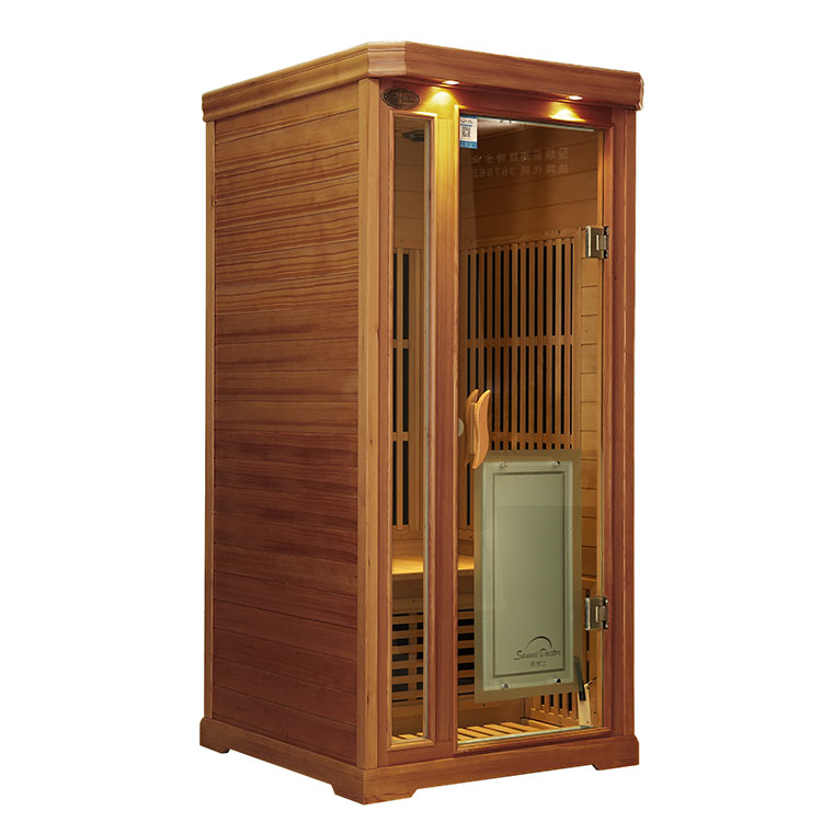 လူတစ်ဦးအတွက် ကြိုတင်ကာကွယ်မှုများ Red Cedar Carbon Fiber Heater Infrared Sauna