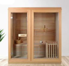 Home Steam Sauna Timer နှင့်အတူ SPA အစည်းအဝေးများအတွက်သဘာဝ Cedar သစ်သားဆောက်လုပ်ရေး