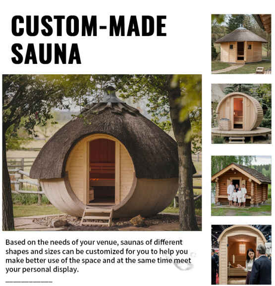 Outdoor မှန်တံခါး အပြင်ဘက် ရေနွေးငွေ့ခန်း