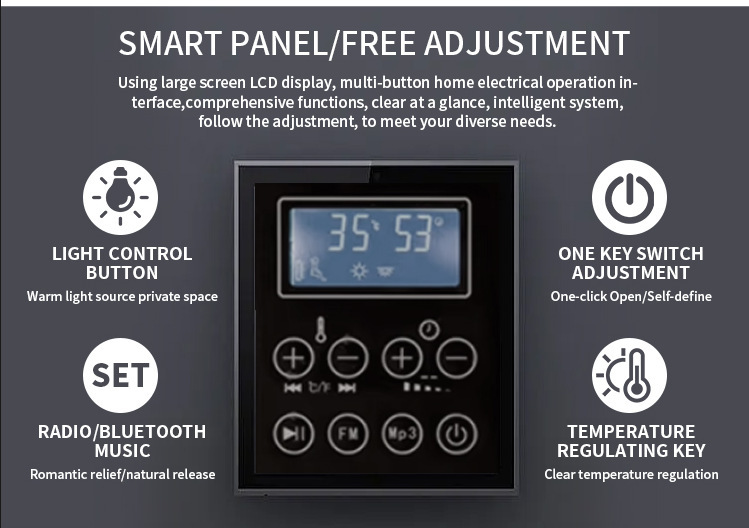 Outdoor မှန်တံခါး အပြင်ဘက် ရေနွေးငွေ့ခန်း